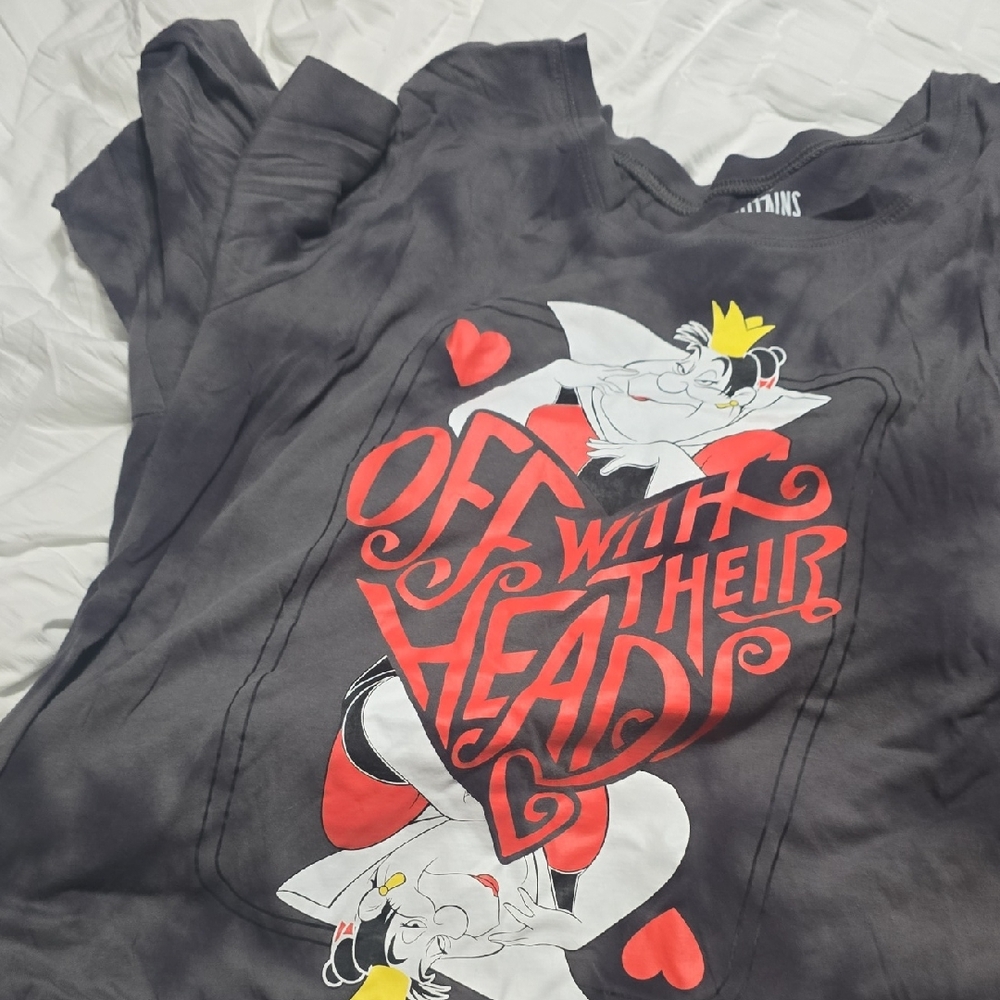 Torrid Black Long Sleeve Tee with Red and White Design